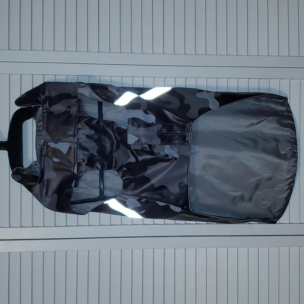 Bailey & Bella New XXL Dog Animal Pet Raincoat Gray Camo w Reflective St…